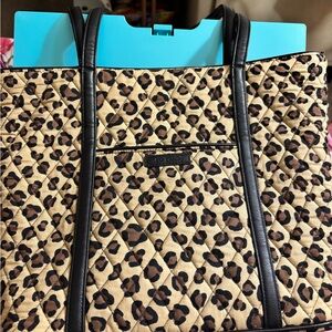 Vera Bradley leopard print tote bag